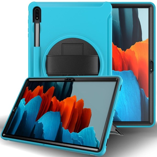 Skal 360° Stativ för Galaxy Tab S7 Plus 12.4" - Blå Blå