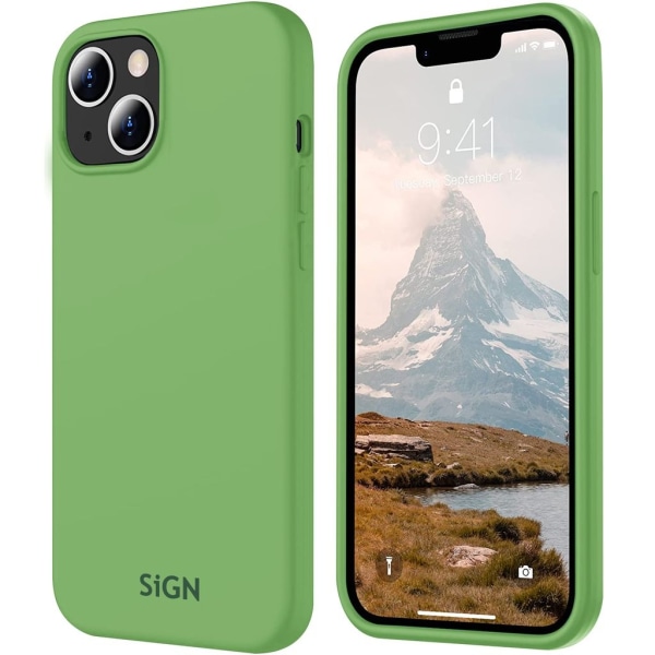 SiGN Liquid Silicone Case för iPhone 15 - Grön Grön