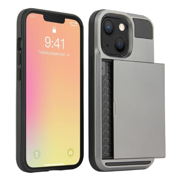 IPhone 13 Pro Max mobilskal med korthållare - Grått grå