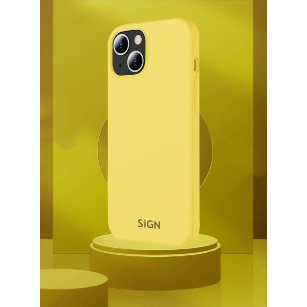 SiGN Liquid Silicone Case för iPhone 15 Plus - Gul Gul