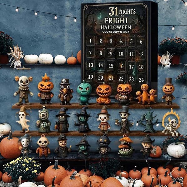 31 nätter av skräck för Halloween Countdown Box 2025 Läskiga dockor samlarobjekt skräckfigurer för semestern 7 Days