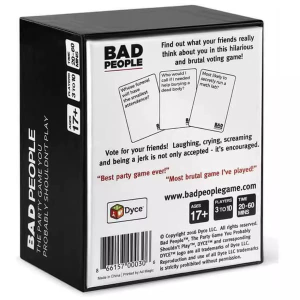 Kortspil Tactic Bad People - partyspil