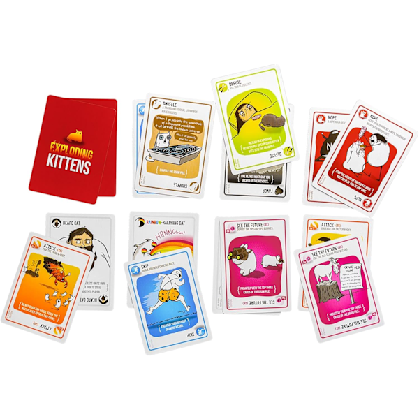 Exploding Kittens Original Edition EKG-ORG1-1 Brädspel, Flerfärgad, 11.2 x 16.21 x 3.81 cm