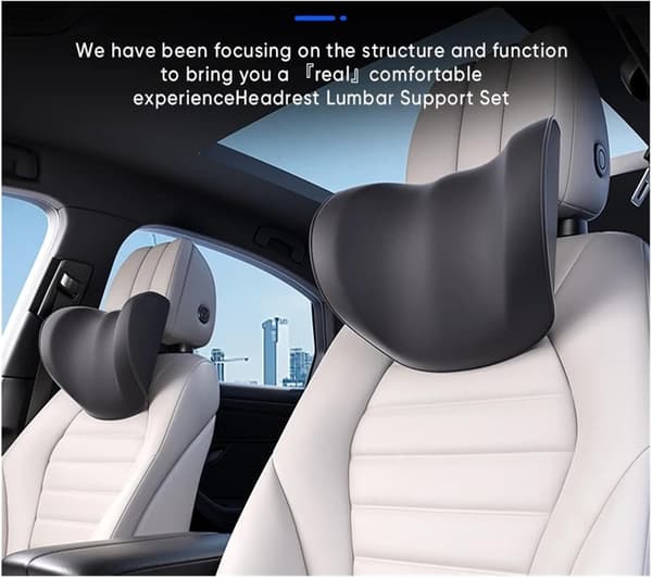 Bil kudde, ergonomisk bil nackstöd kudde, 360° justerbar, passar SUV/lastbilsresor