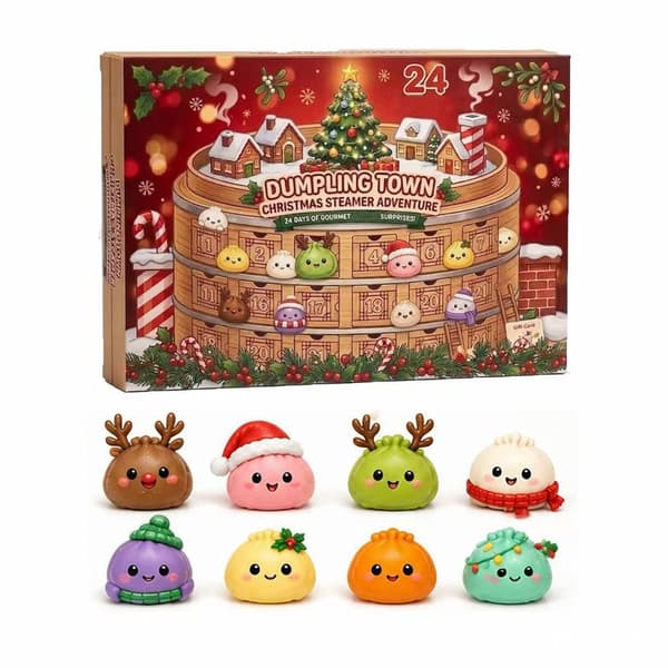Jule Squishies Adventskalender 2026 – 24-dagers Overraskelsesgaveeske 24-Pack C