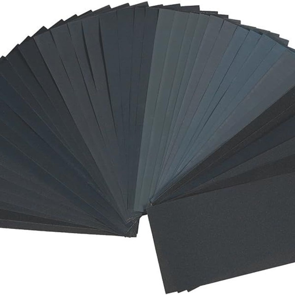 40 sandpapper, 230*93mm vått och torrt sandpapper, sandpappersset KLB