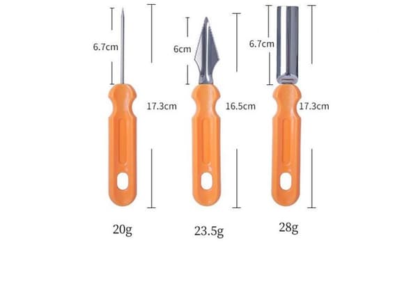 7 stk Halloween græskar udskæringsværktøjer børne græskar udskæringssæt orange orange 7pcs