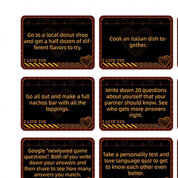 50 st Konversationskort för par, presenter, dejtkväll, kortspel för bröllop