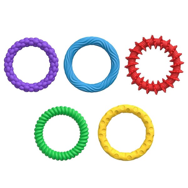 Sensoriske Fidget Armbånd – 5 Stilfulde Silikone Armbånd, Beroligende Legetøj til Børn