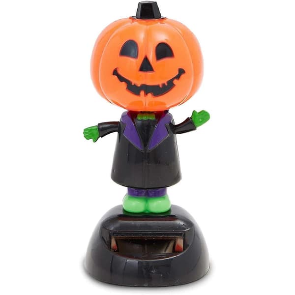 Halloween Solar Dancing Toys 4-Pack, Solar-Powered Bobblehead Figures for Car Dashboard Decoration