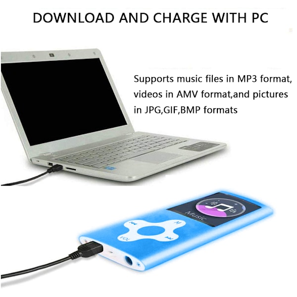 Mp3-soitin, musiikkisoitin 32 GB:n muistikortilla, kannettava