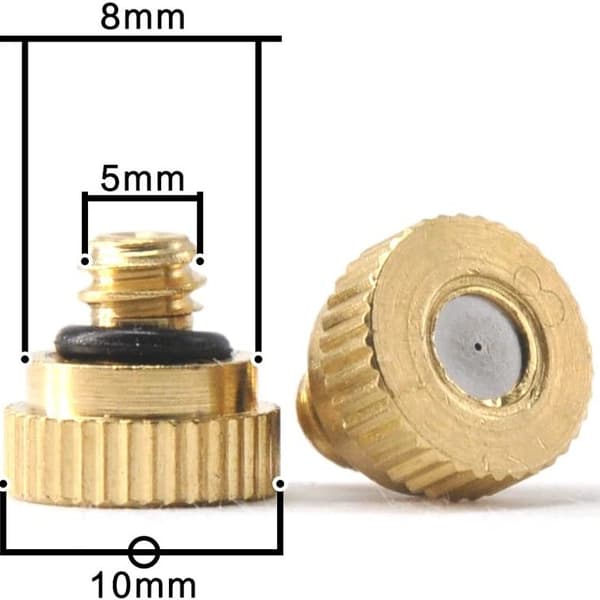 10 Messing Dyser for Dusjing 0.2mm Lavtrykk Vannkran Utendørs Sprayhode Dysesystem