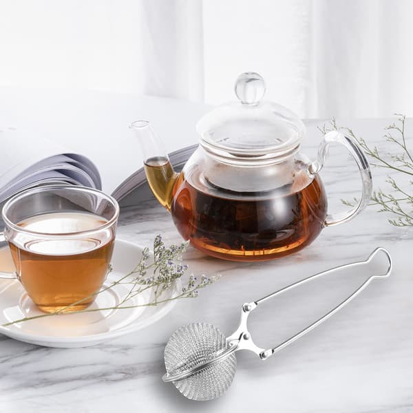 Sæt med 2 kugleformede tefiltre Løsbladet te-infuser i rustfrit stål Urtekugle og til teelskere og entusiaster