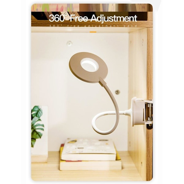 Oppladbar LED-lampe med klemme - dimbar