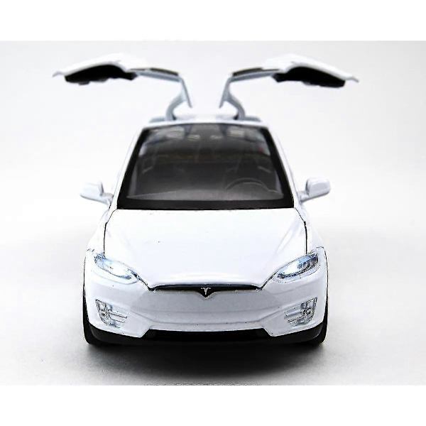 2024, Bilmodel Tesla Model X SUV Legering Simulation Legetøj, Børnegave WG
