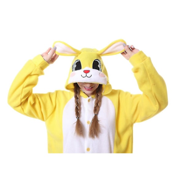 Gula Kanin Pyjamas Djur Onesie Enhörning Pyjamas Pegasus Kostym Kigurumi Pyjamas Halloween Cosplay[HK] S