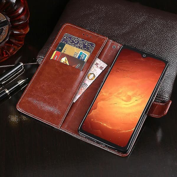 Til Blackview Bv9800 Pro Crazy Horse Læder Etui