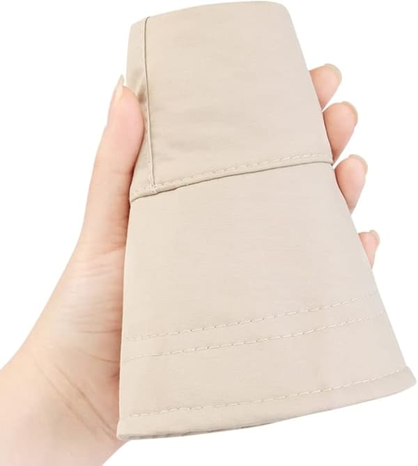 Dame Solhat Bred Skygge Sammenfoldelig Sommer Strandhat UV Beskyttelse Udendørs Rejse Beige 55-60 cm