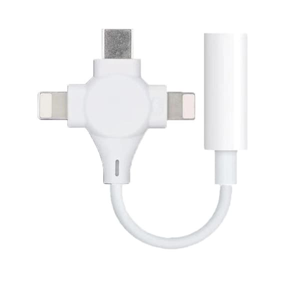 3-i-1 lydladeadapterkabel for Apple, Huawei, Samsung, Xiaomi
