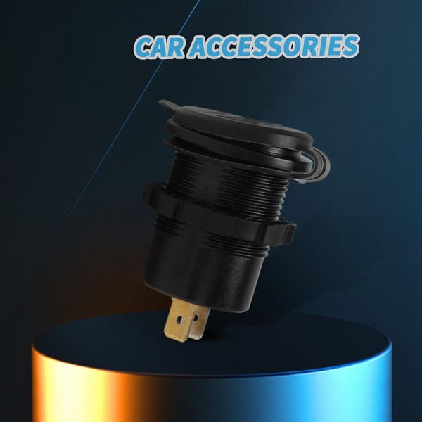 PD Type C 48W Dobbelt USB Bilopladerstik, QC 3.0 Biloplader Med Voltmeter Og Strømafbryder Til Bo