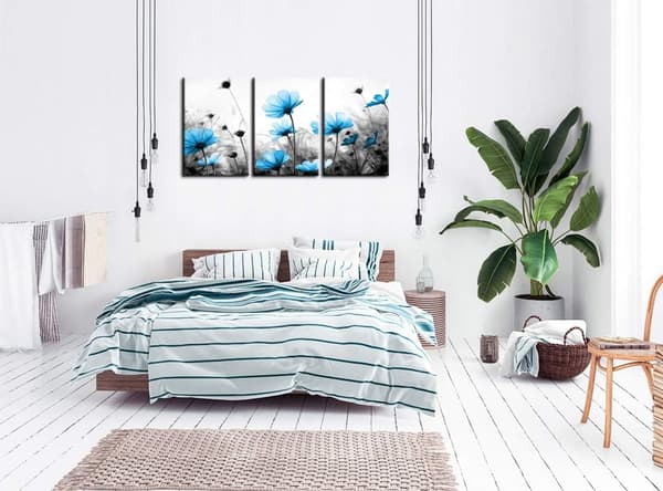 Abstrakt Guldblad Väggkonst Moderna Canvastavlor Minimalism