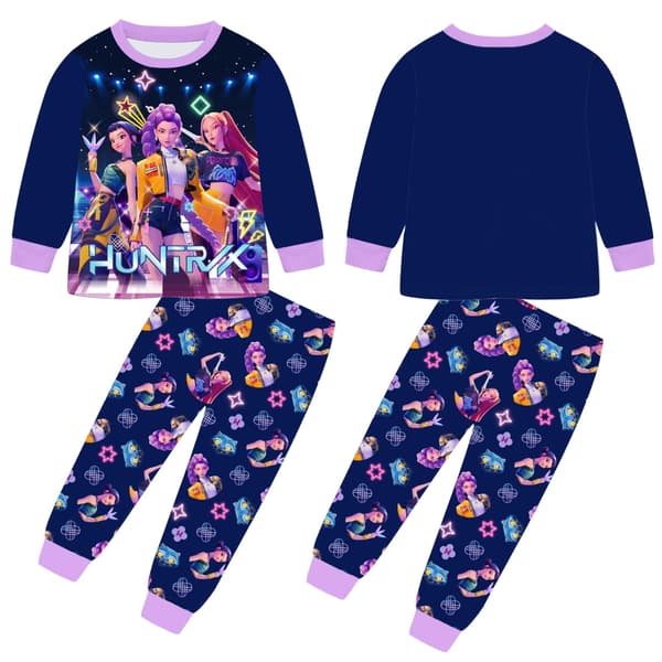 KPOP DEMON HUNTER langermet pyjamassett for barn, hjemmeklær s10504 set 130cm