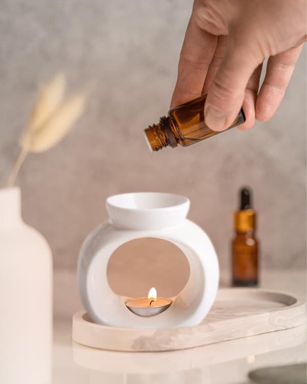 Æterisk oliebrænder diffusere til stearinlys duftende smelter voks smelter blid varme duftende smelte kit keramiske diffusere til afslappende aromatisk atmosfære