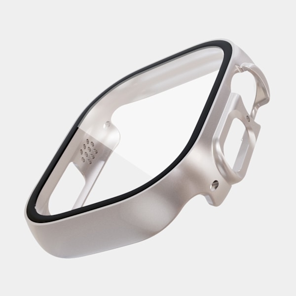 [2 ST] Paket Skal för Apple Watch Ultra 49mm Skydd Ingen Dimmig Härdat Glas Skärmskydd med Hård PC Skyddsram