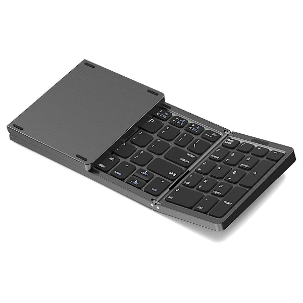 Foldbart Bluetooth Tastatur, USB Genopladeligt Trådløst Tastatur til iOS, Android, Windows PC Laptop