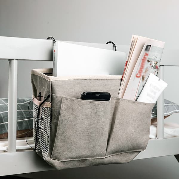 Bedside Storage Bag Hanging Organizer Bedside Caddy for Dorm Bunk Beds Bed Rail Green