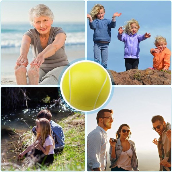 Mjuka skumtennisbollar, 9 st skumbollar med hög studs, mjuka bollar för inomhus- och utomhussporter, svamptennisbollar för barn, pojkar och flickor samt vuxna (gul)