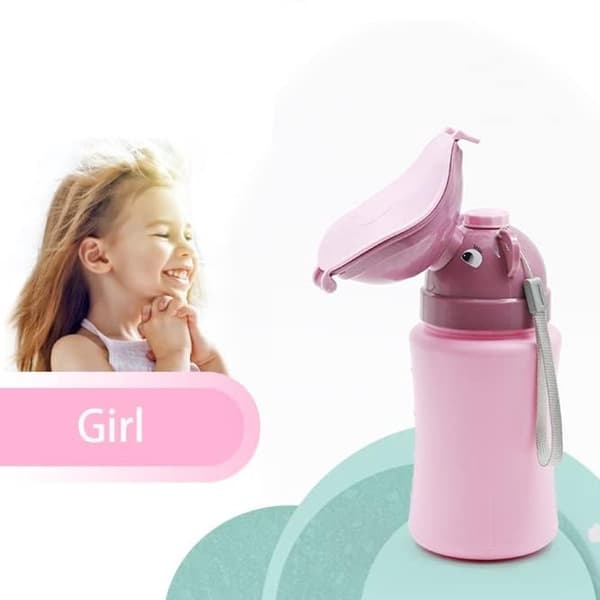 Bærbart reisepotte for barn, bilcampingurinal med lekkasjesikker forsegling Light blue-gray