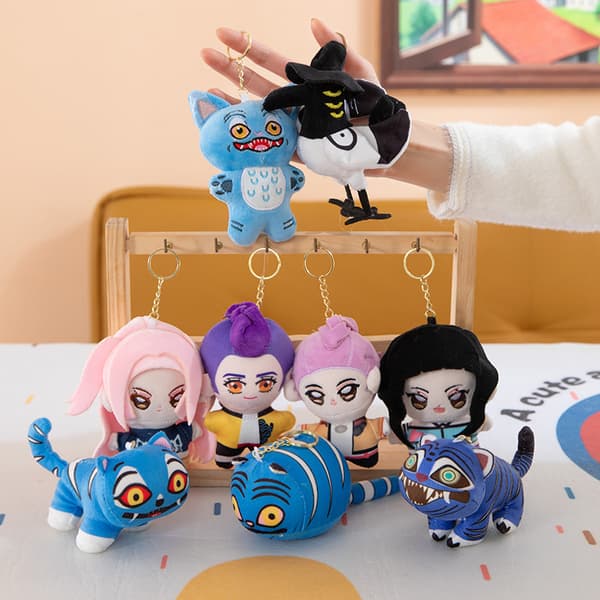 kpop demon hunters plysch nyckelring docka Mi 12cm