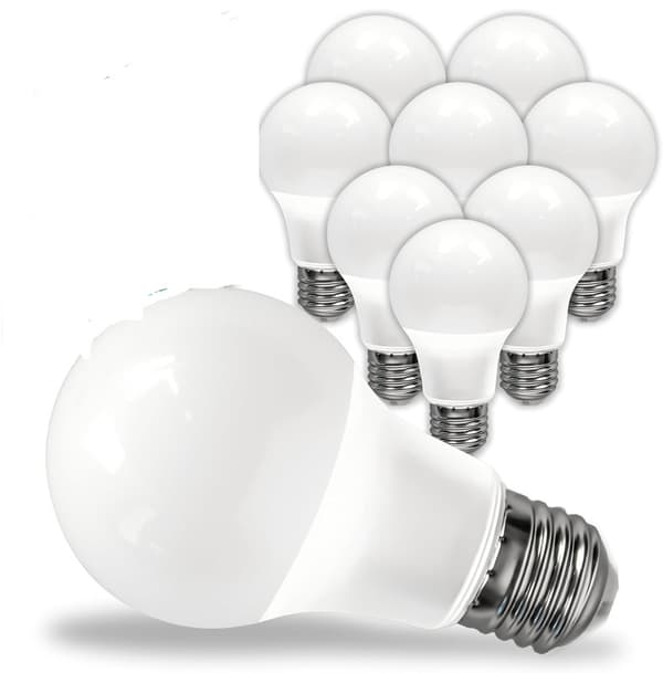 10x E27 LED-pærer 9W 60W Ekvivalent A60 806 Lumen 6500K Nøytral Hvit