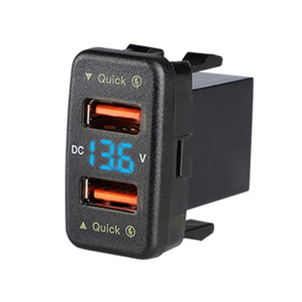 36w Billaddare Dubbel Usb Snabbladdning Biltillbehör Blått Ljus