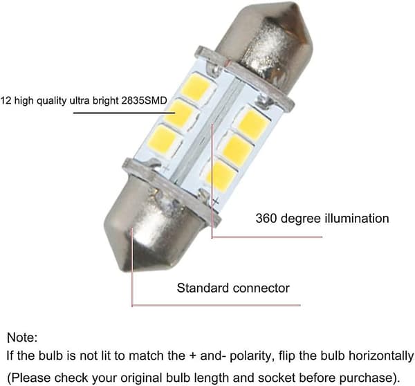 Marine LED Udskiftningslys Bådlampe Super Lysstærk 12 Volt 32 mm Lys Til Bådnavigationslys Bådankerlys