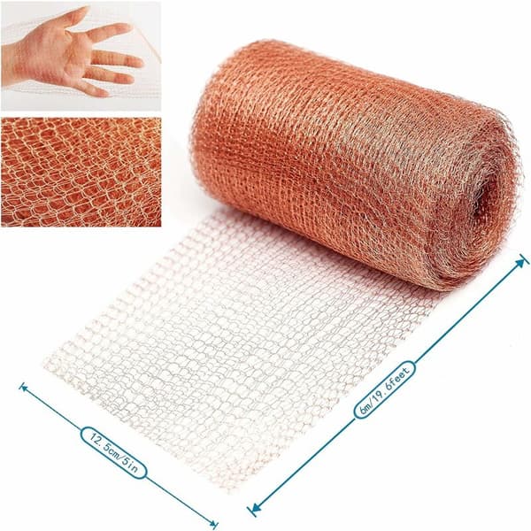 Högkvalitativt anti-gnagarnät, 100 % koppar anti-snigelmusråttfåglar nematoder Ferramol, stickat kopparnät för inomhusbruk, trädgård (6 meter)