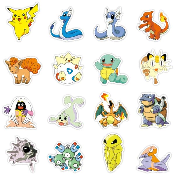 100 tarraa - Pokemon - Sarjakuva Multicolor multicolor