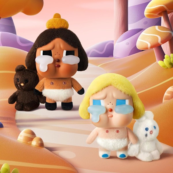 6-pakning LABUBU MonsterPOP MART Crybaby Tears Factory Series - Vinyl ansikt Plysj Blind Box, Tilfeldig Design Action Figures Collectible (tilfeldig farge)