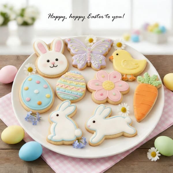 8-delt påskekakeutstikkersett - Kakeutstikker i rustfritt stål for baking og fondant 8pcs