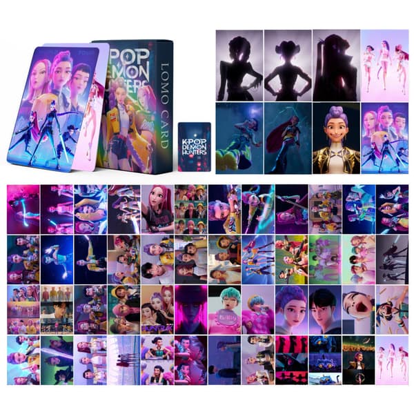 Nytt 55-pack Demon Hunter Kpop anime LOMO-kort