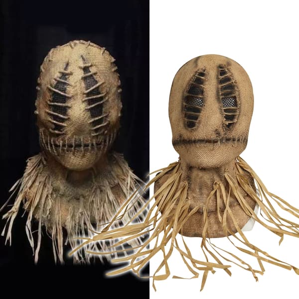 Halloween Fugleskremsel-maske - Skummelt høstdekorasjonstilbehør Scarecrow E