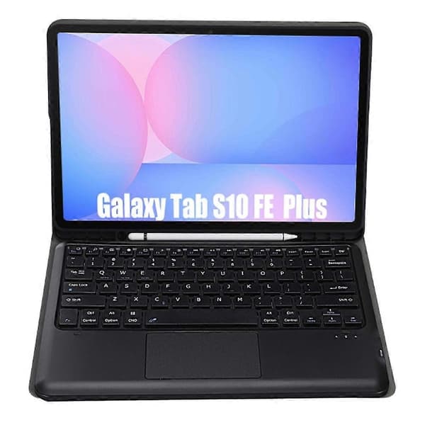 Bluetooth-tastatur kompatibel med Galaxy Tab S10 FE+ - Perfekt svart - Max Black