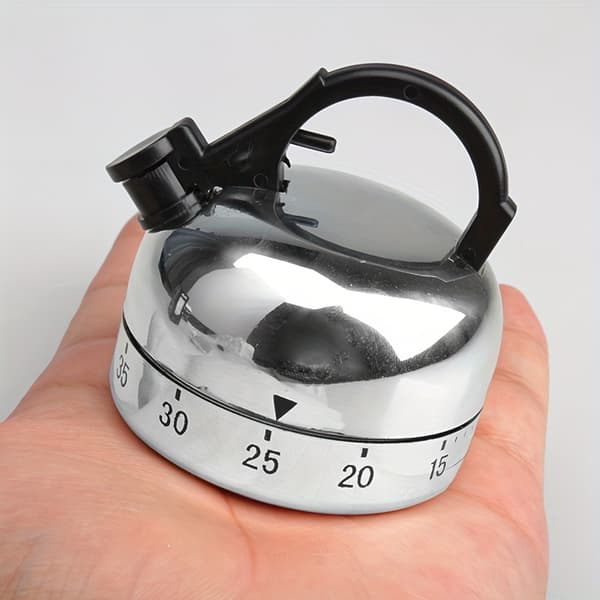 Mekanisk tekandeformet timer til 60-minutters nedtælling i køkkenet. 1pc