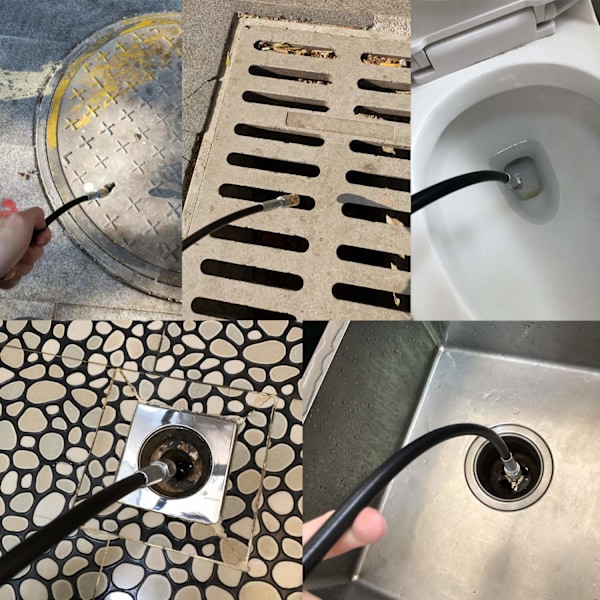 Painepesurin viemäriputken letkun puhdistussarja suihkusuuttimella Karcher K2 K3 K4 K5 K6 K7 -sarjoille ja LAVOR-painepesurille, 15M, 180Bar