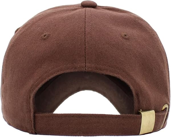 Justerbar bomulds baseballkasket med lav krone brown