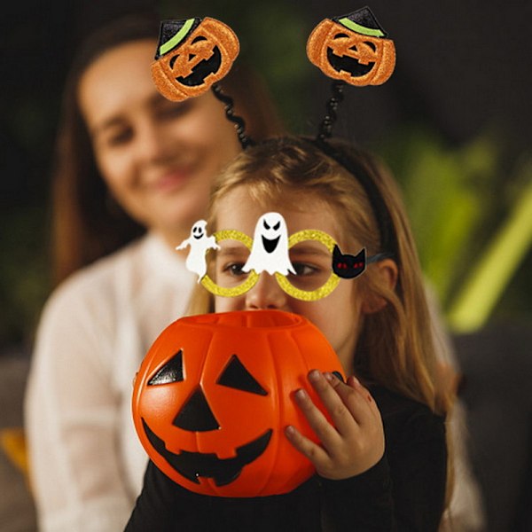 Halloween-kurpitsalasit Lapsille ja Aikuisten Haamufestivaali Juhla Deko Fotorekvisiitta Hauskat Lasit