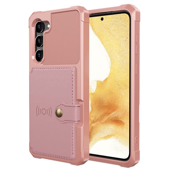 Samsung Galaxy S23 Skal med Magnetisk Plånbok Rosé 75