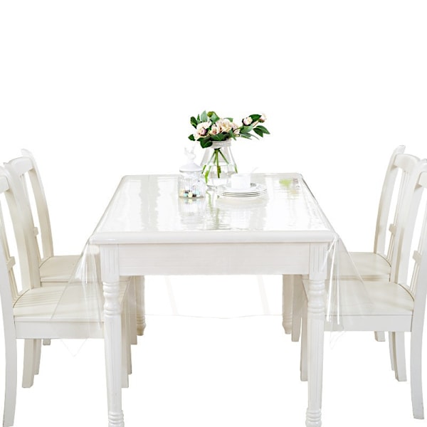 Klar transparent PVC duk bordsöverdrag vattentätt 0,25 mm (140*160 cm)