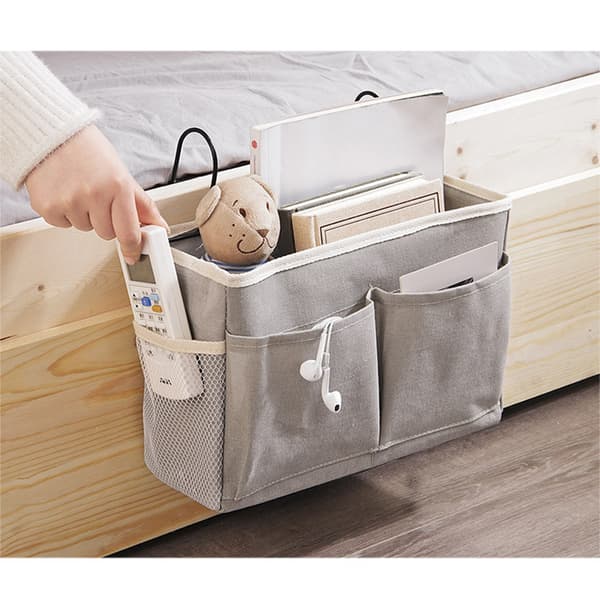 Bedside Storage Bag Hanging Organizer Bedside Caddy for Dorm Bunk Beds Bed Rail Green